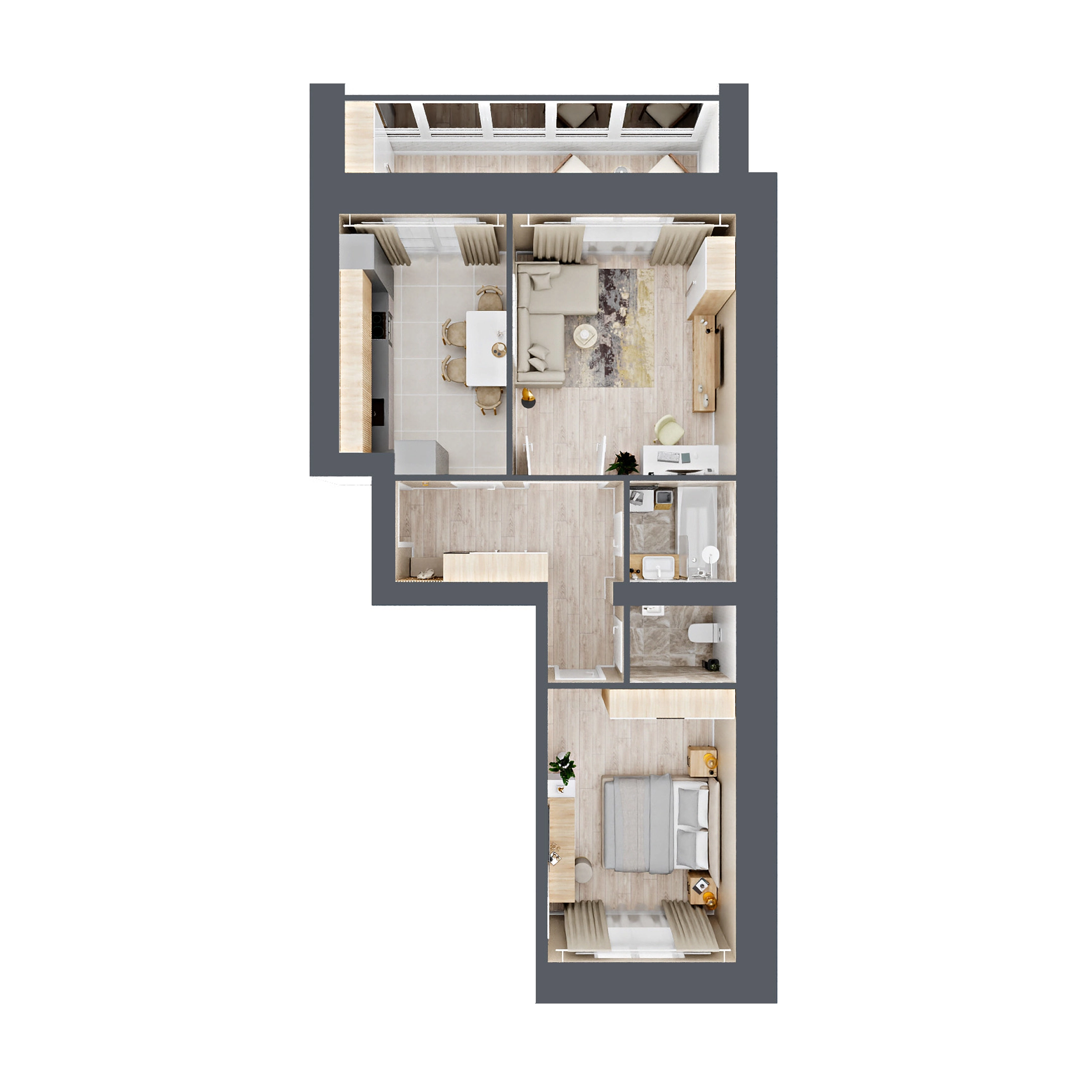 Планировка 2-комн. 3