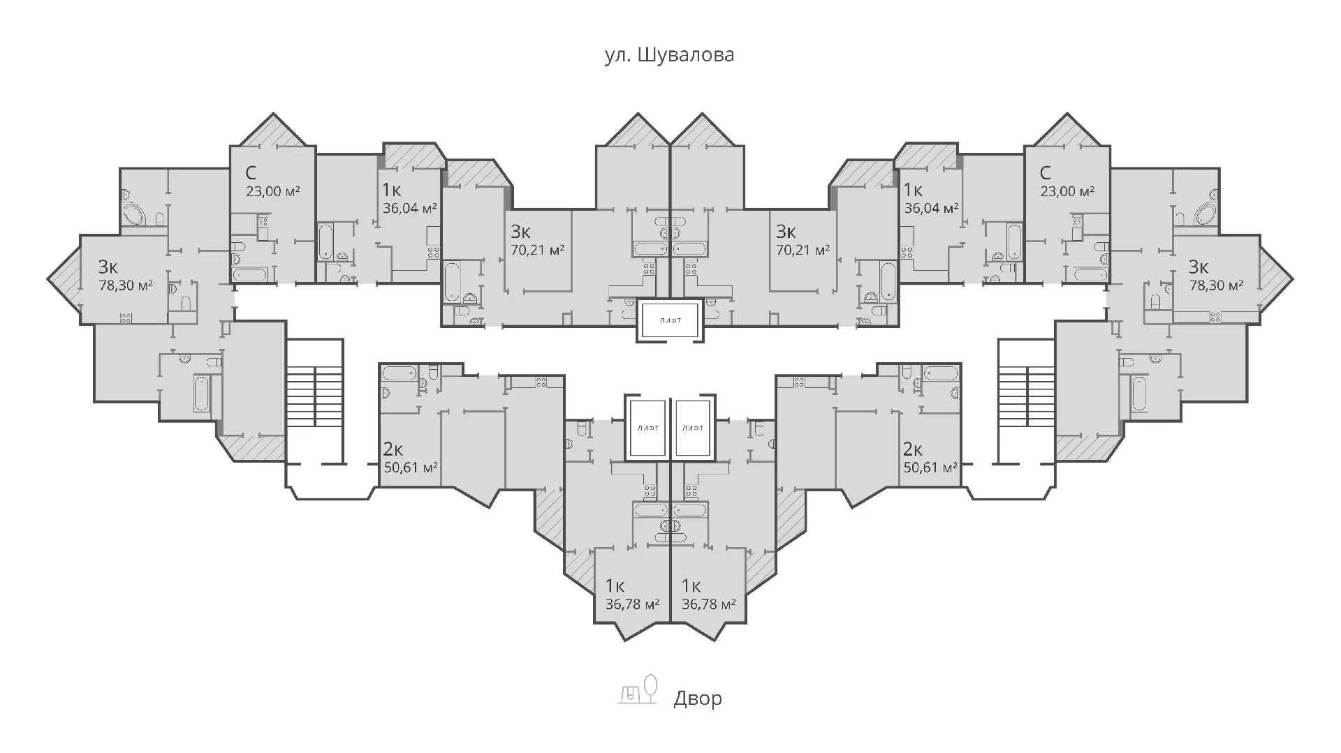 Планировка 1-комн. 4
