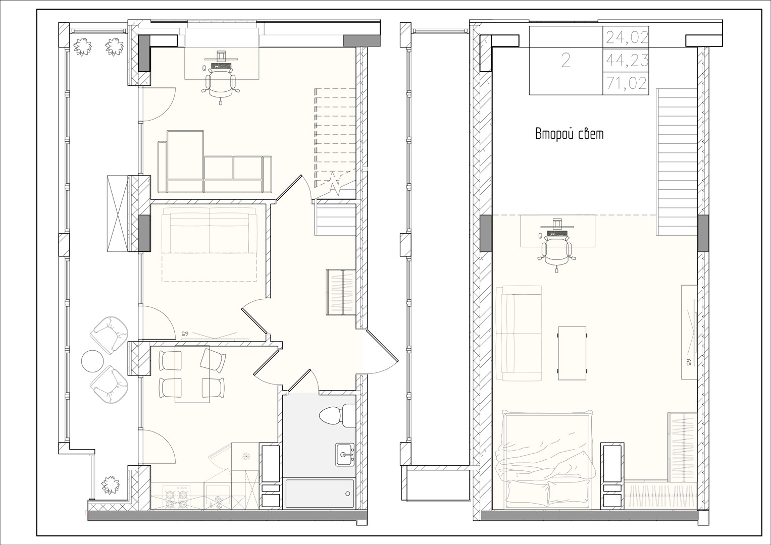 Планировка 2-комн. 3
