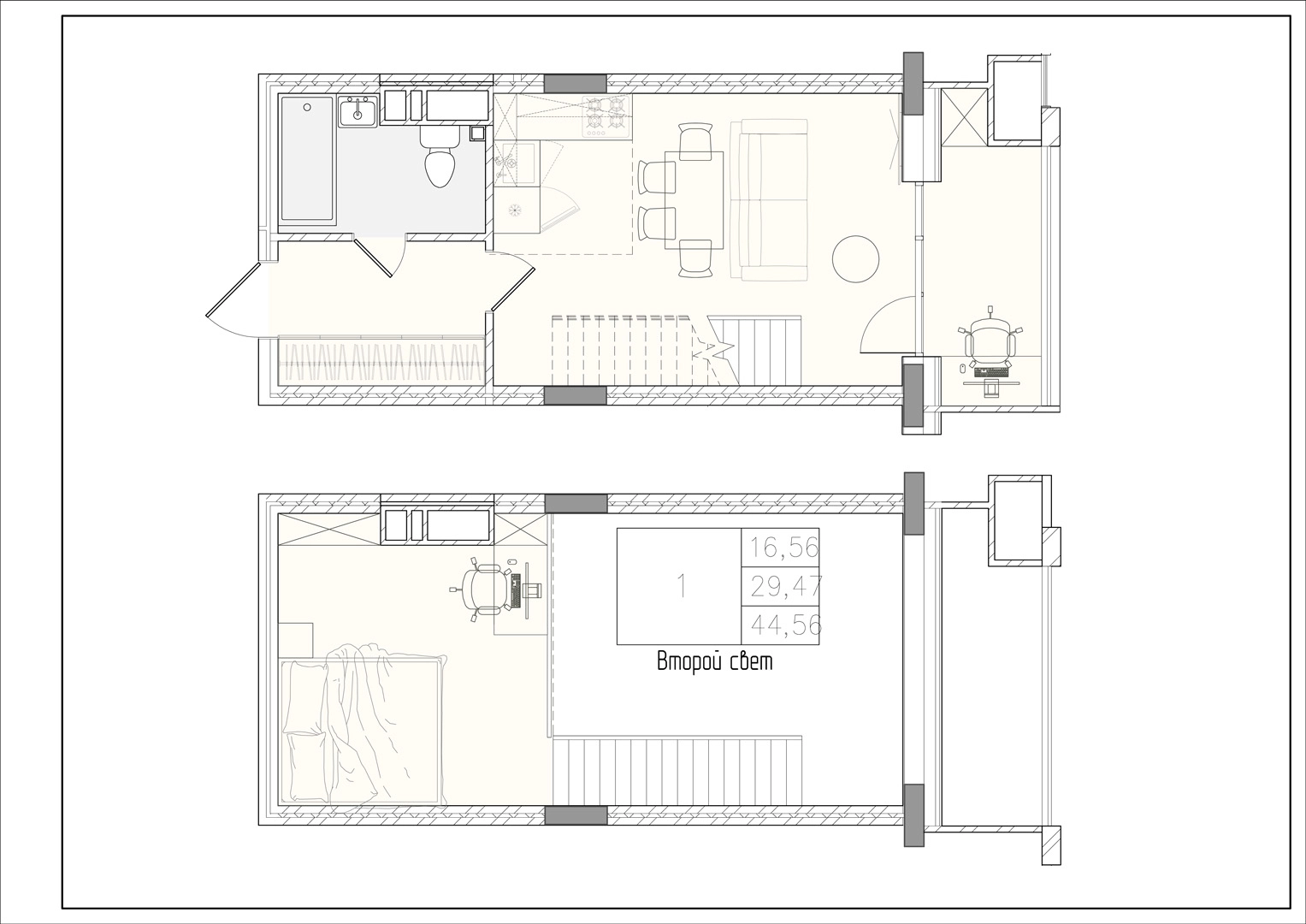 Планировка 1-комн. 3