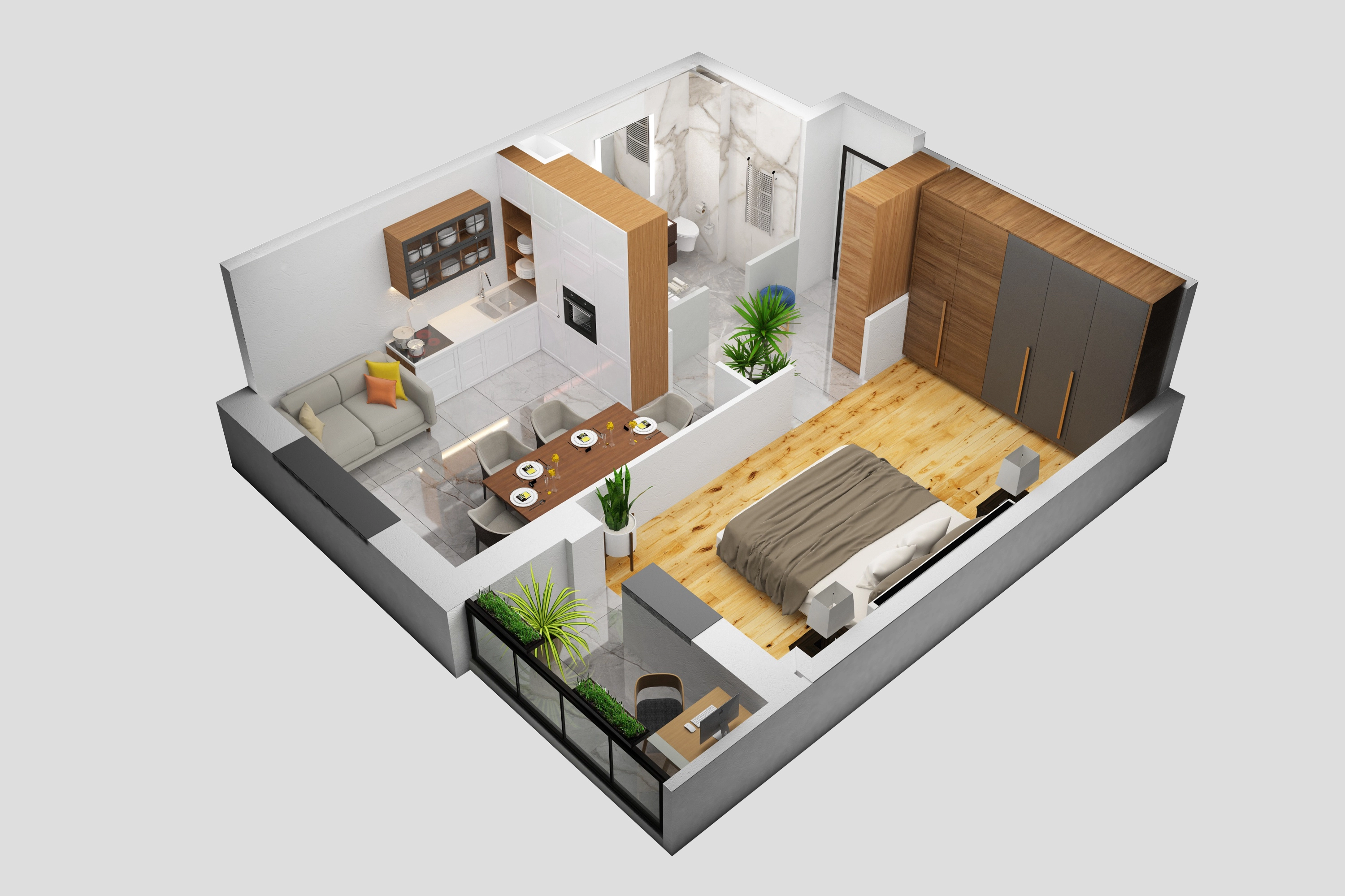 Планировка 1-комн. 3