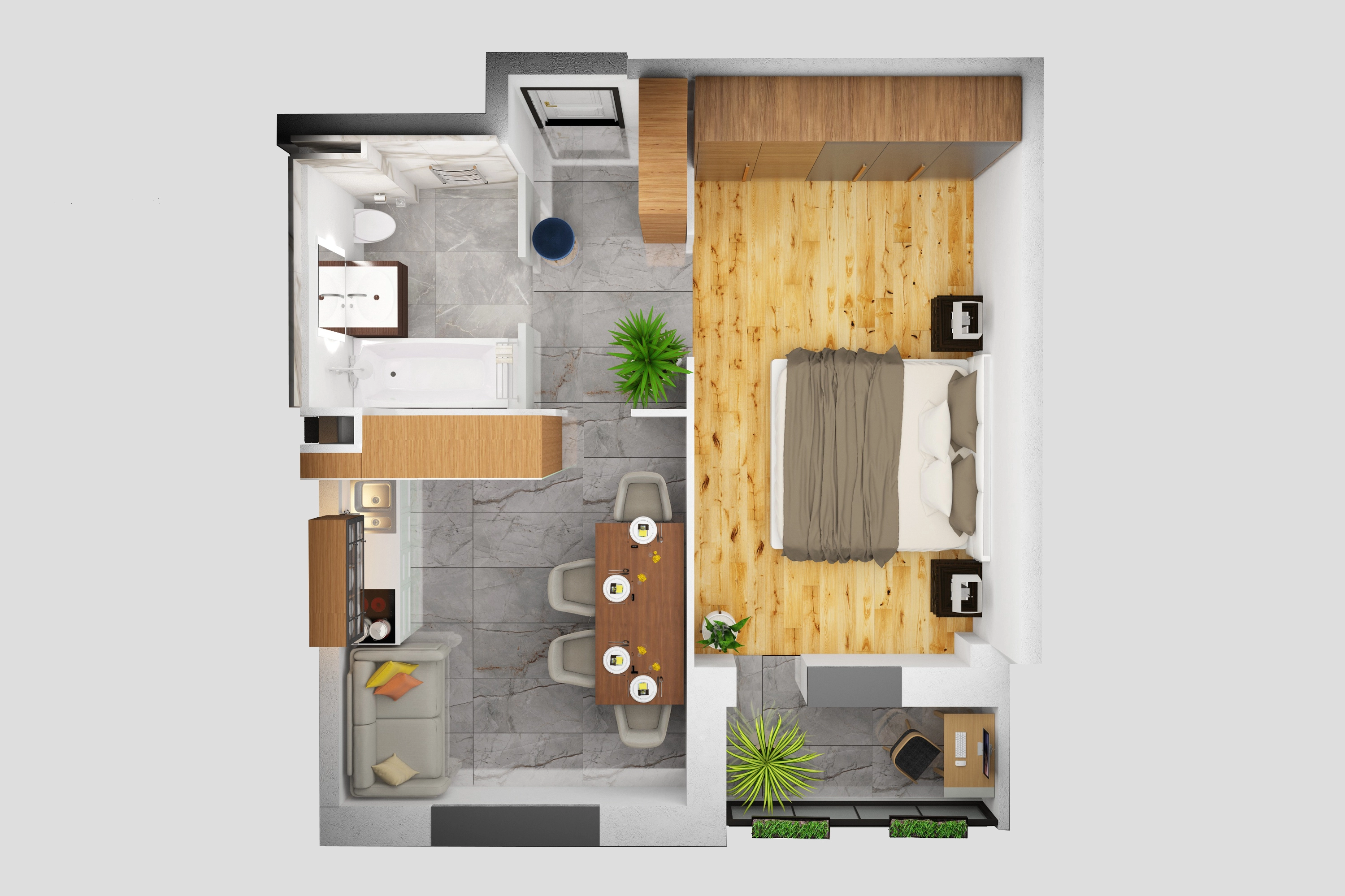 Планировка 1-комн. 4