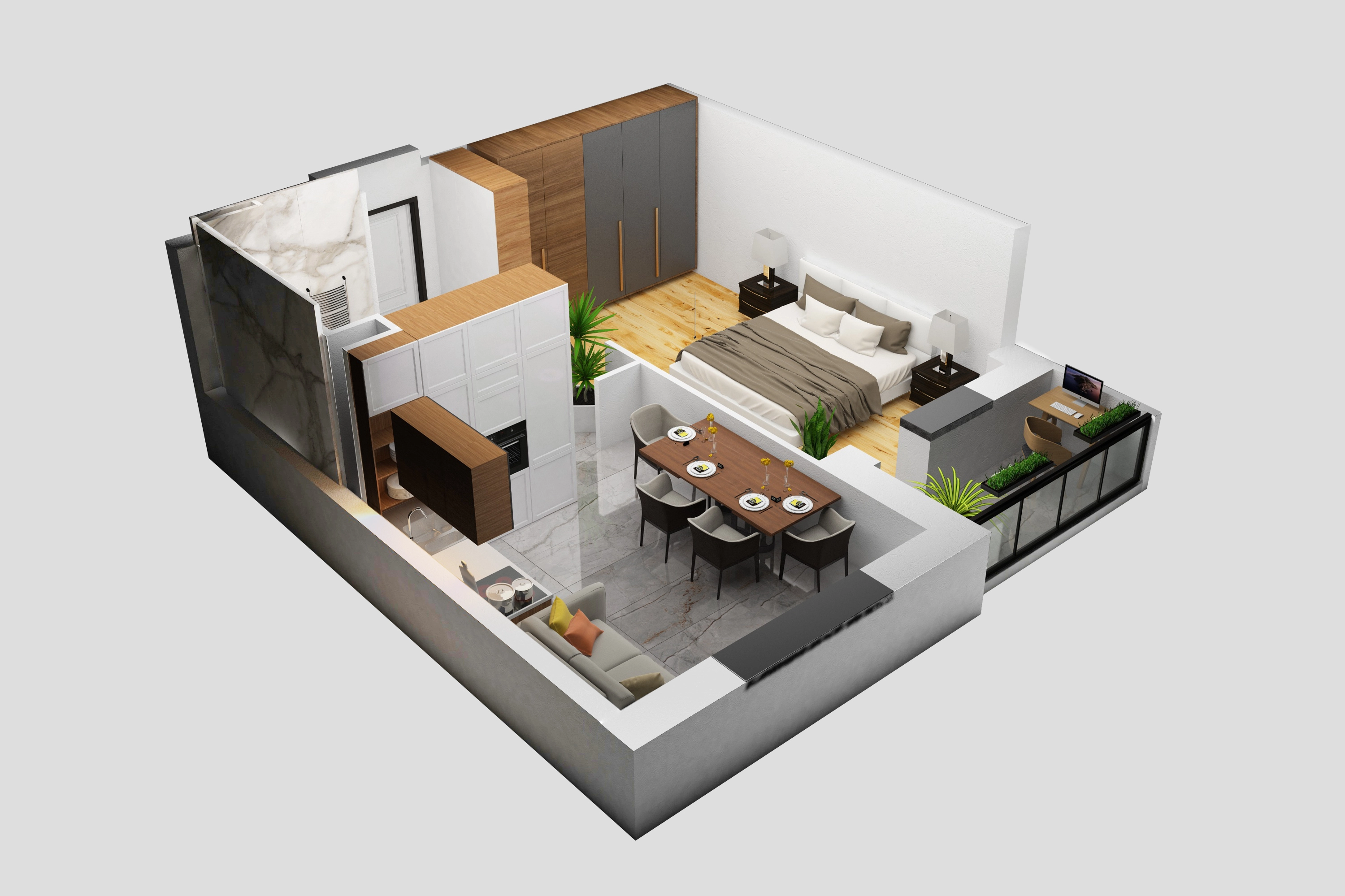 Планировка 1-комн. 5