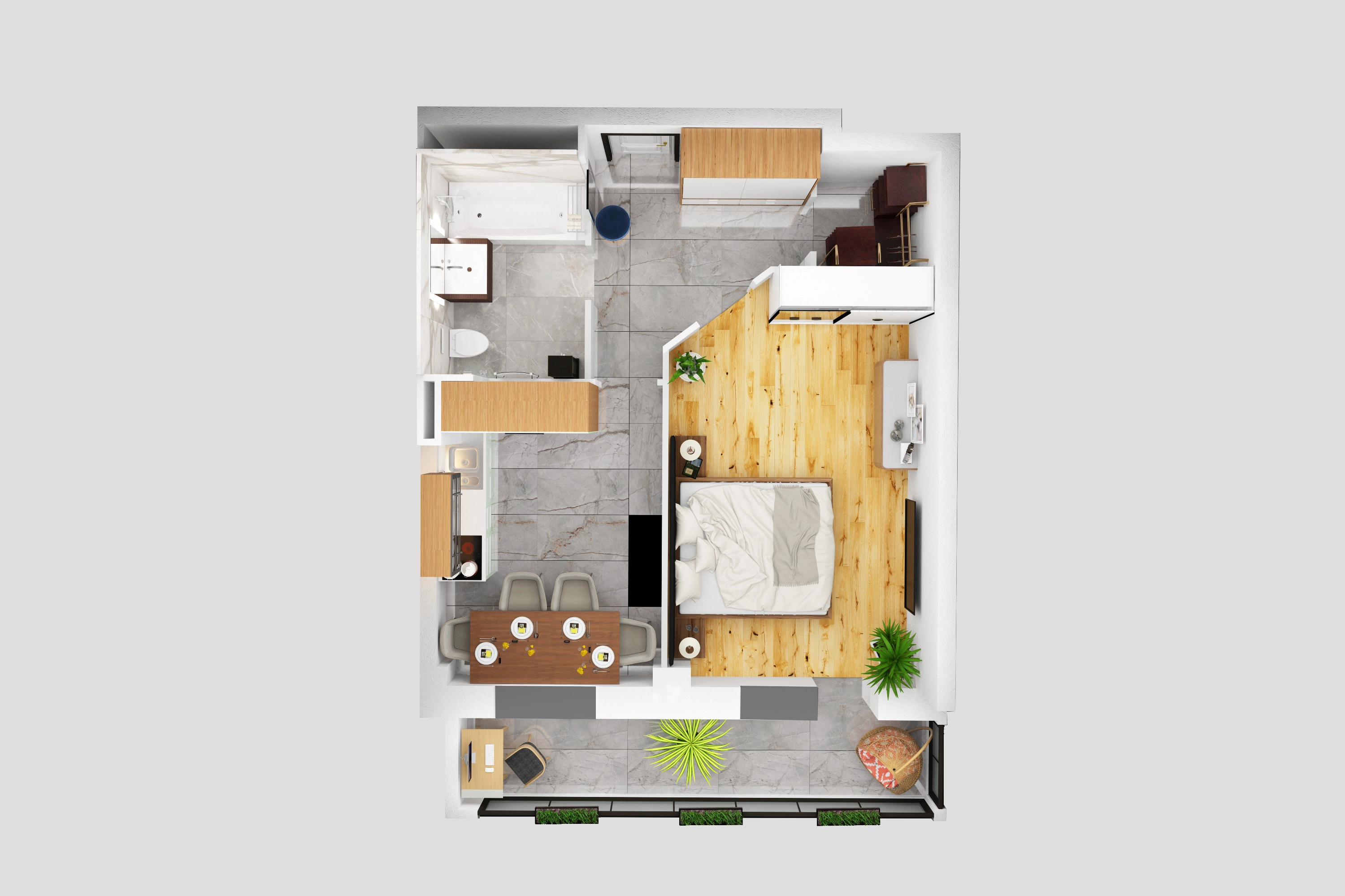 Планировка 1-комн. 3