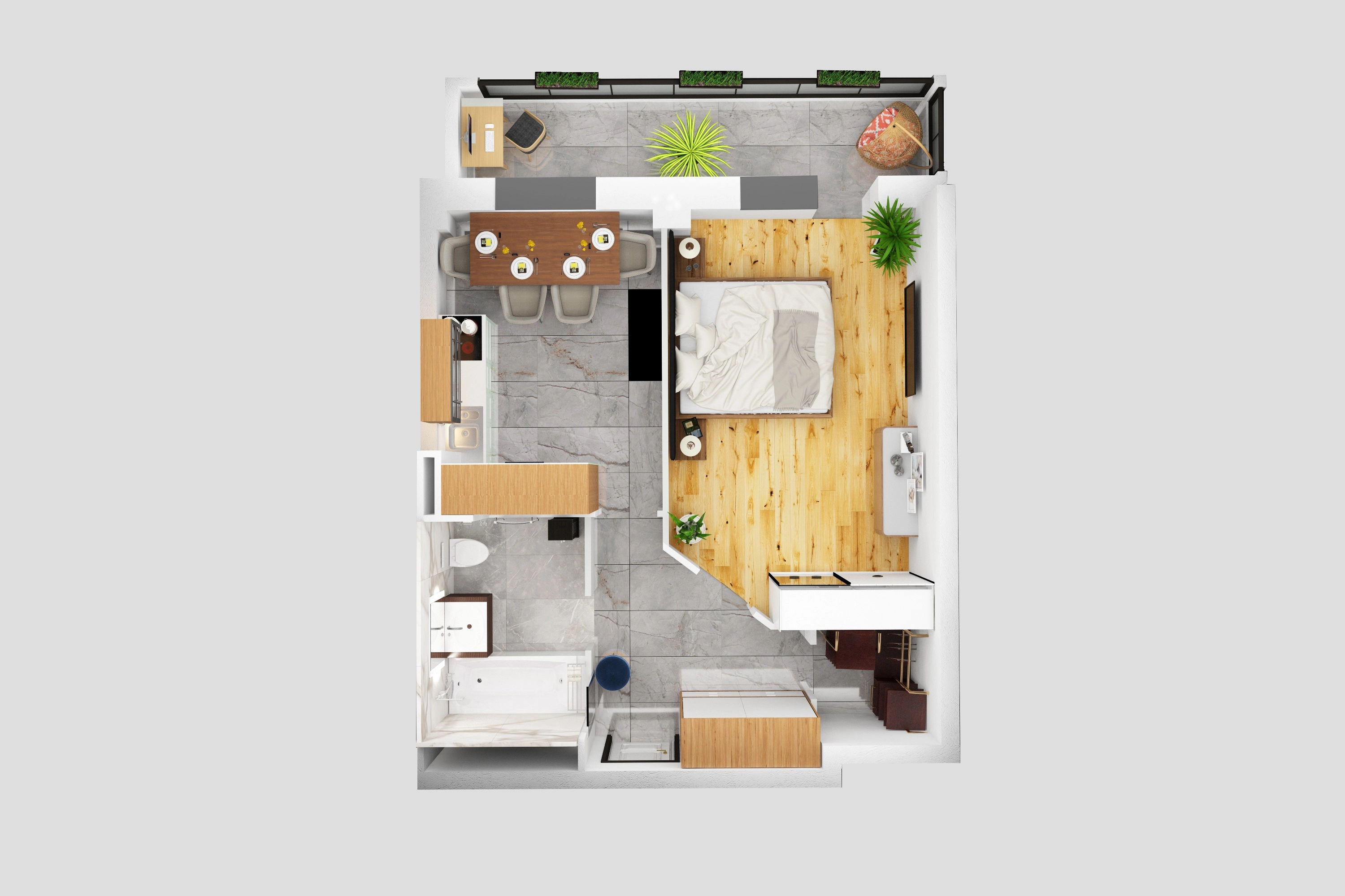 Планировка 1-комн. 3