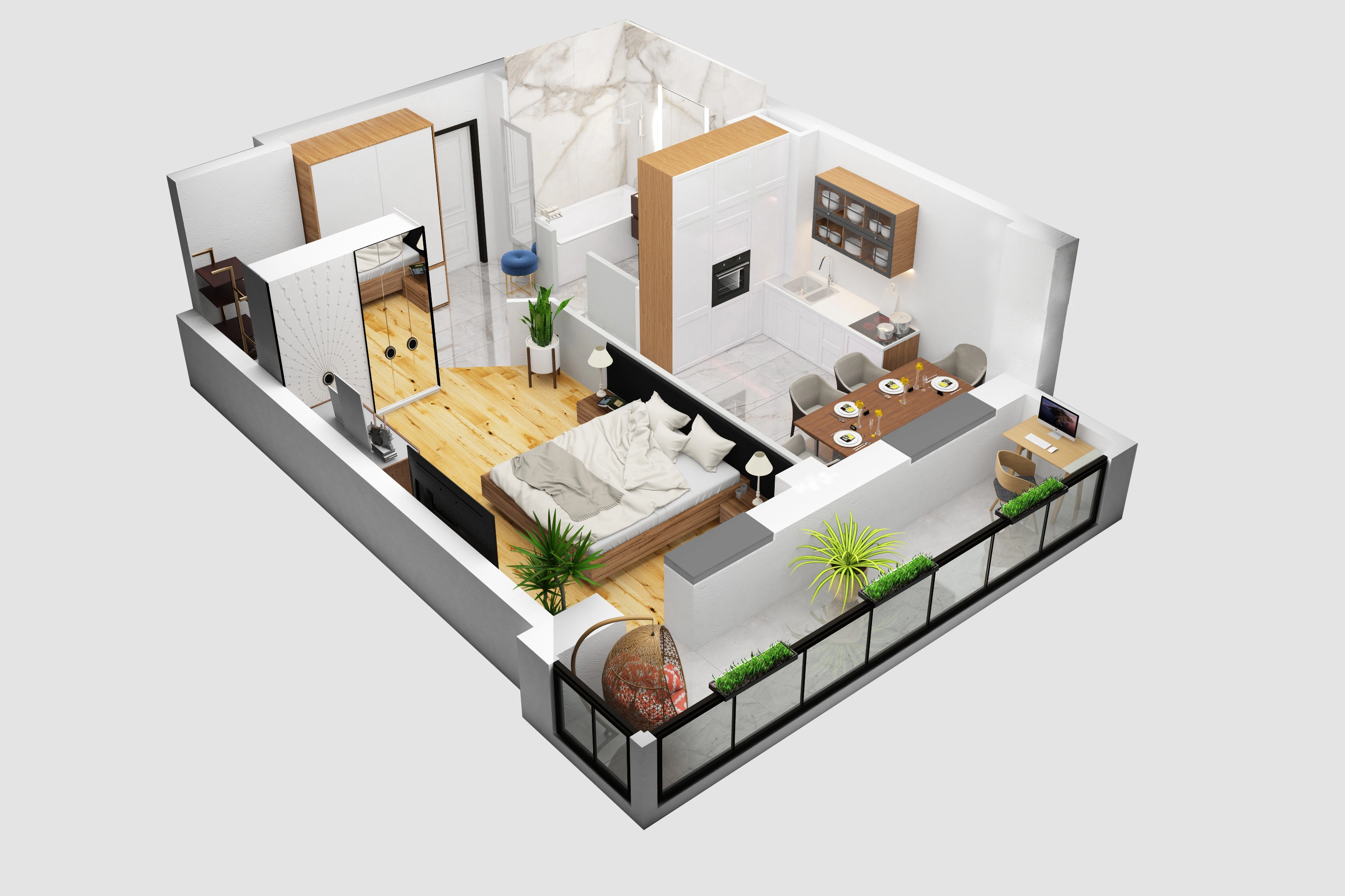 Планировка 1-комн. 4