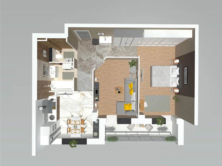 Планировка 2-комн. 5