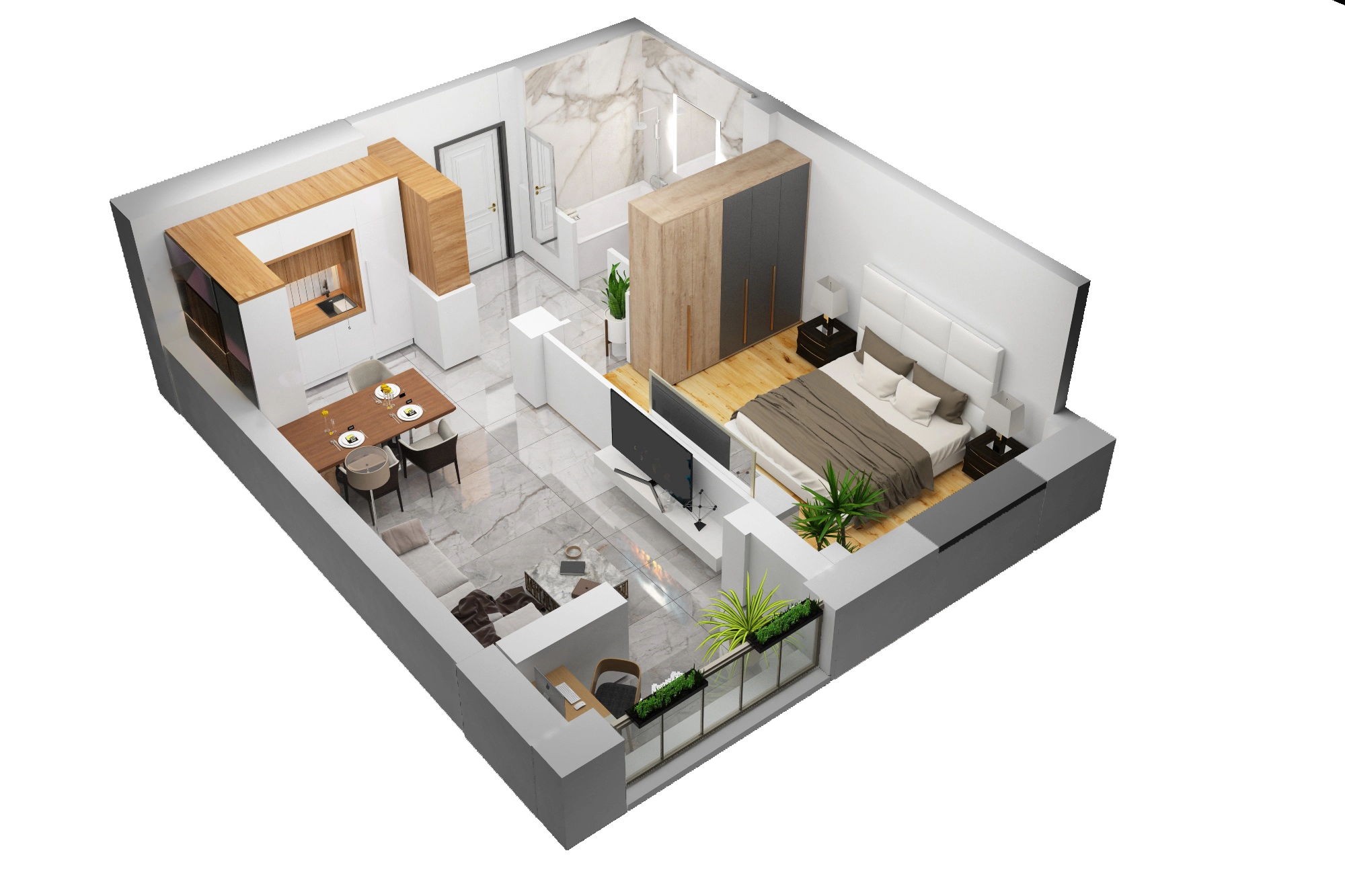 Планировка 1-комн. 5