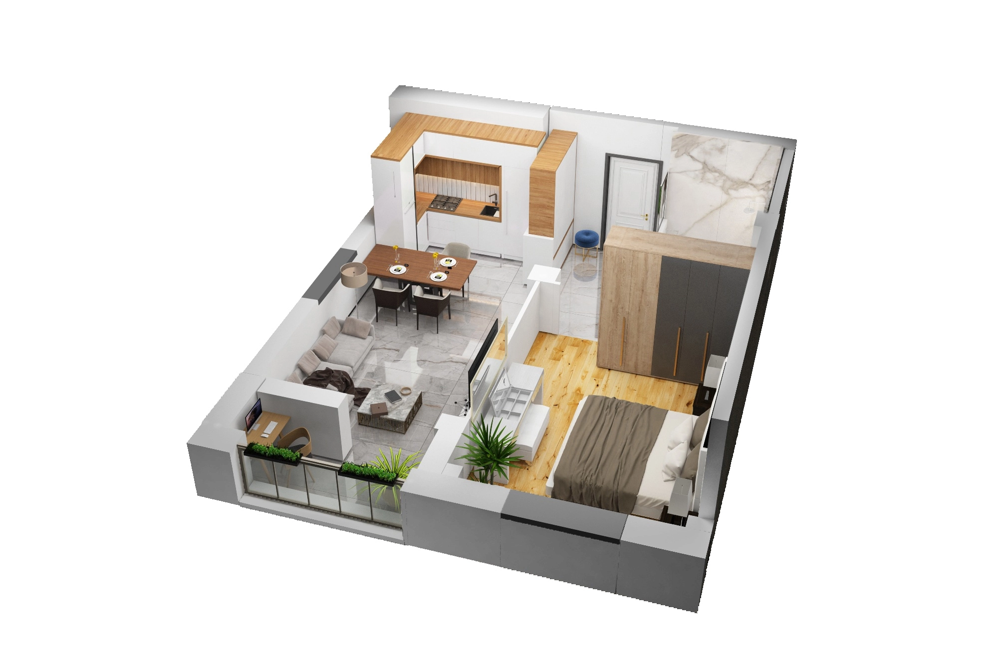 Планировка 1-комн. 4