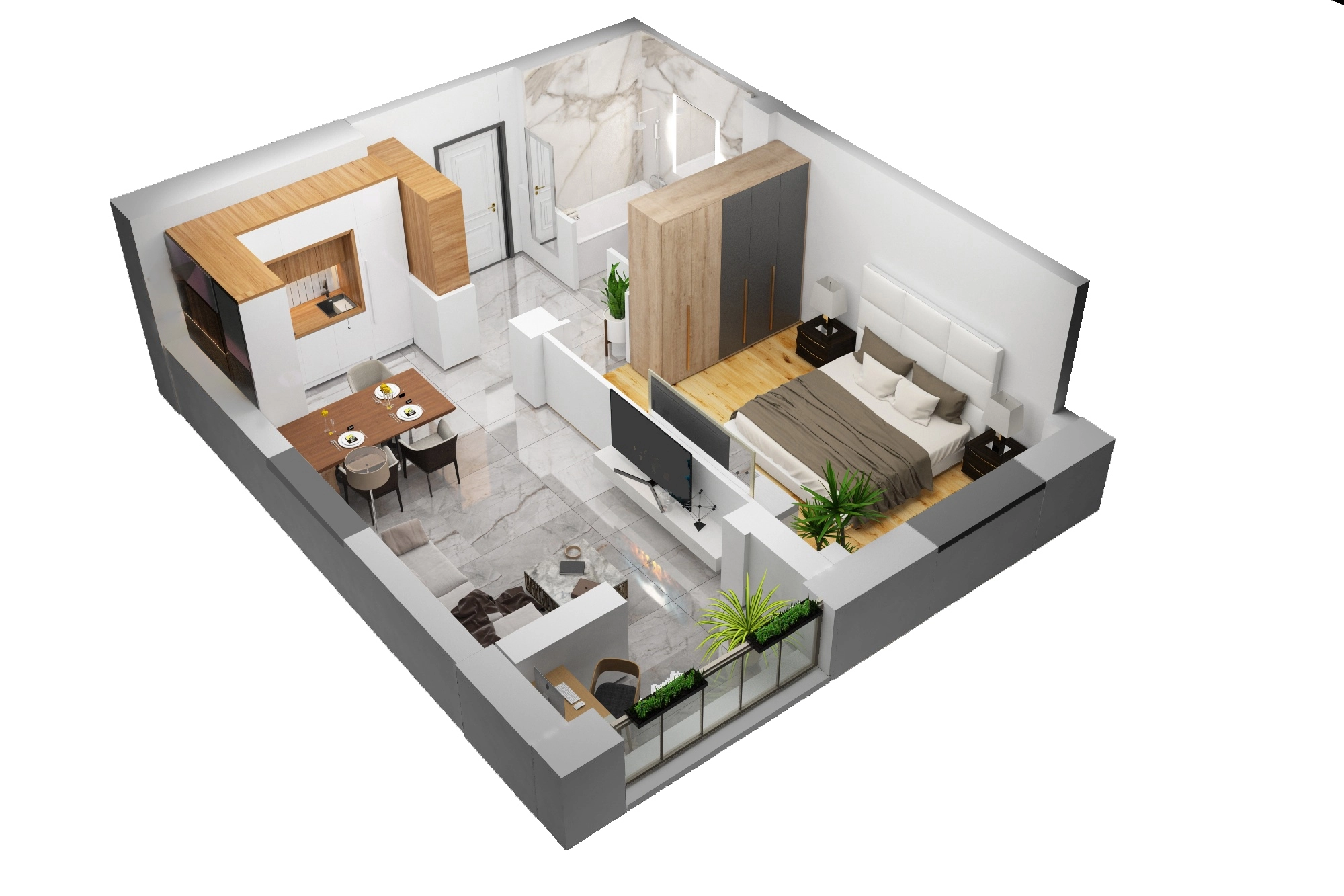 Планировка 1-комн. 5