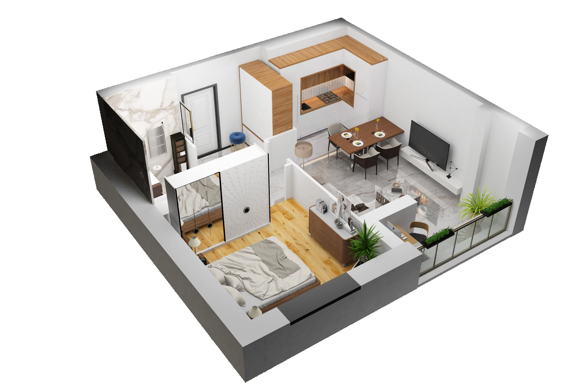 Планировка 1-комн. 3