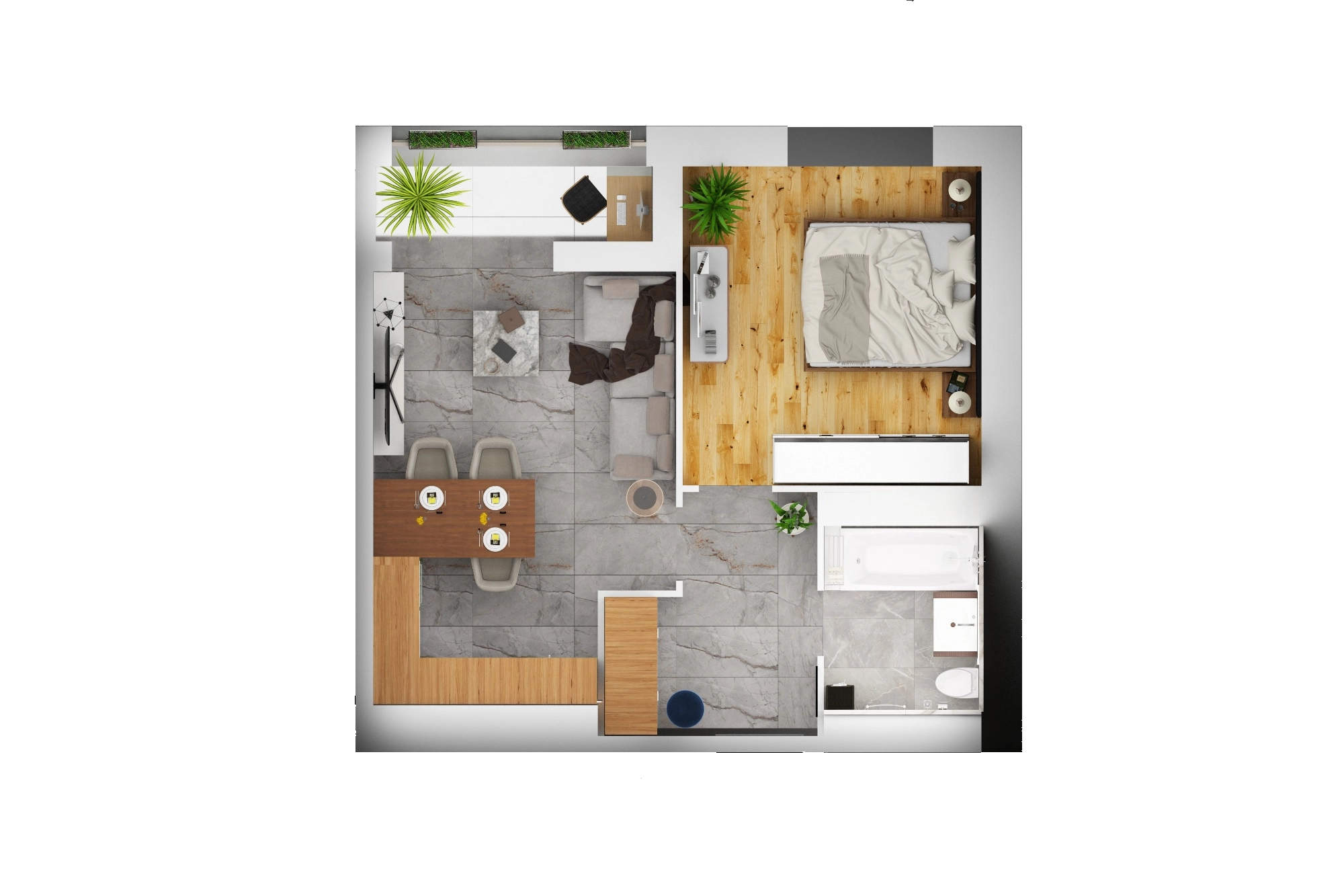 Планировка 1-комн. 4