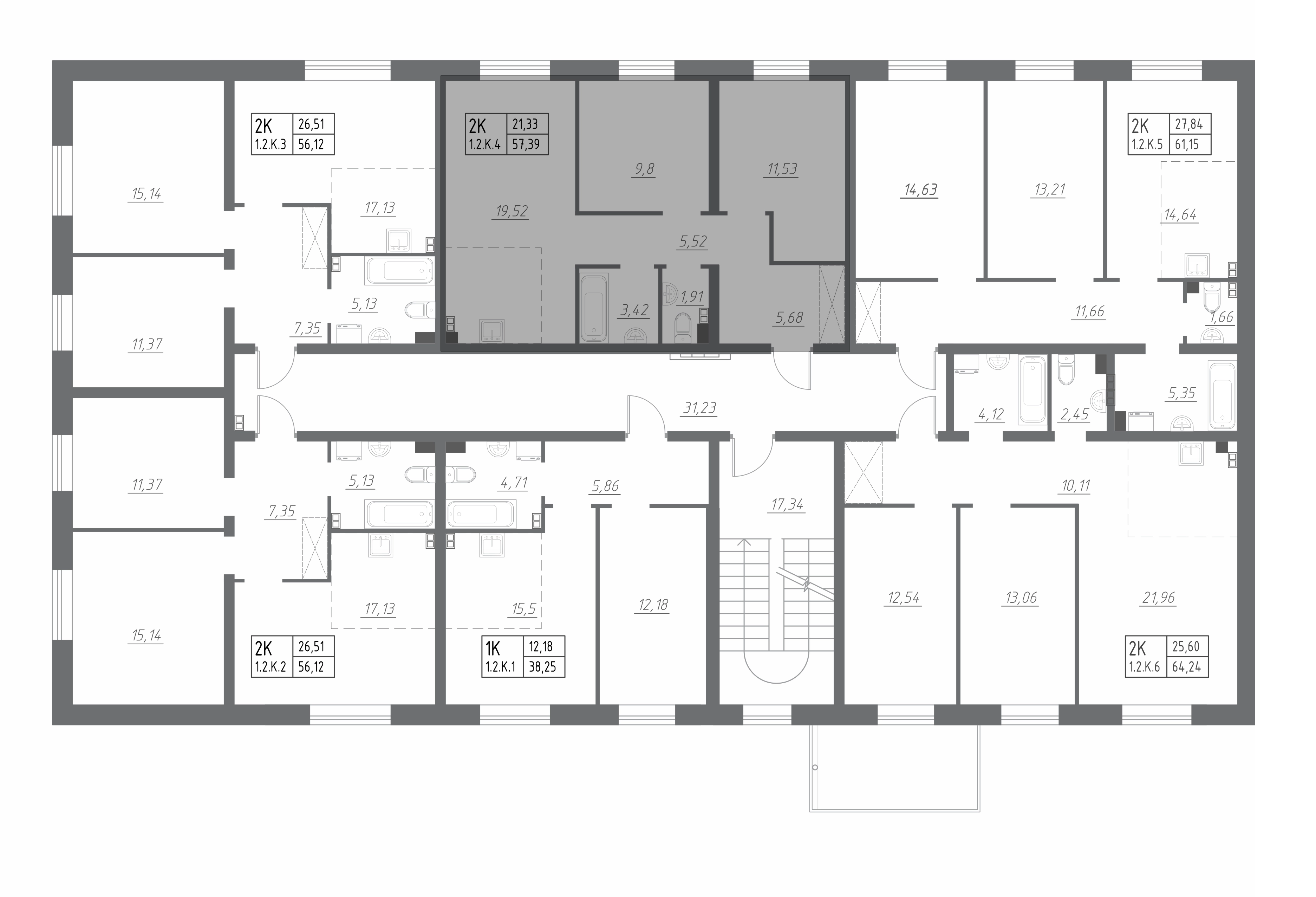 Планировка 2-комн. 3