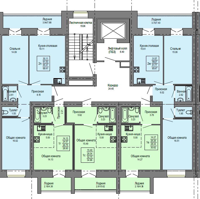 Планировка 1-комн. 3