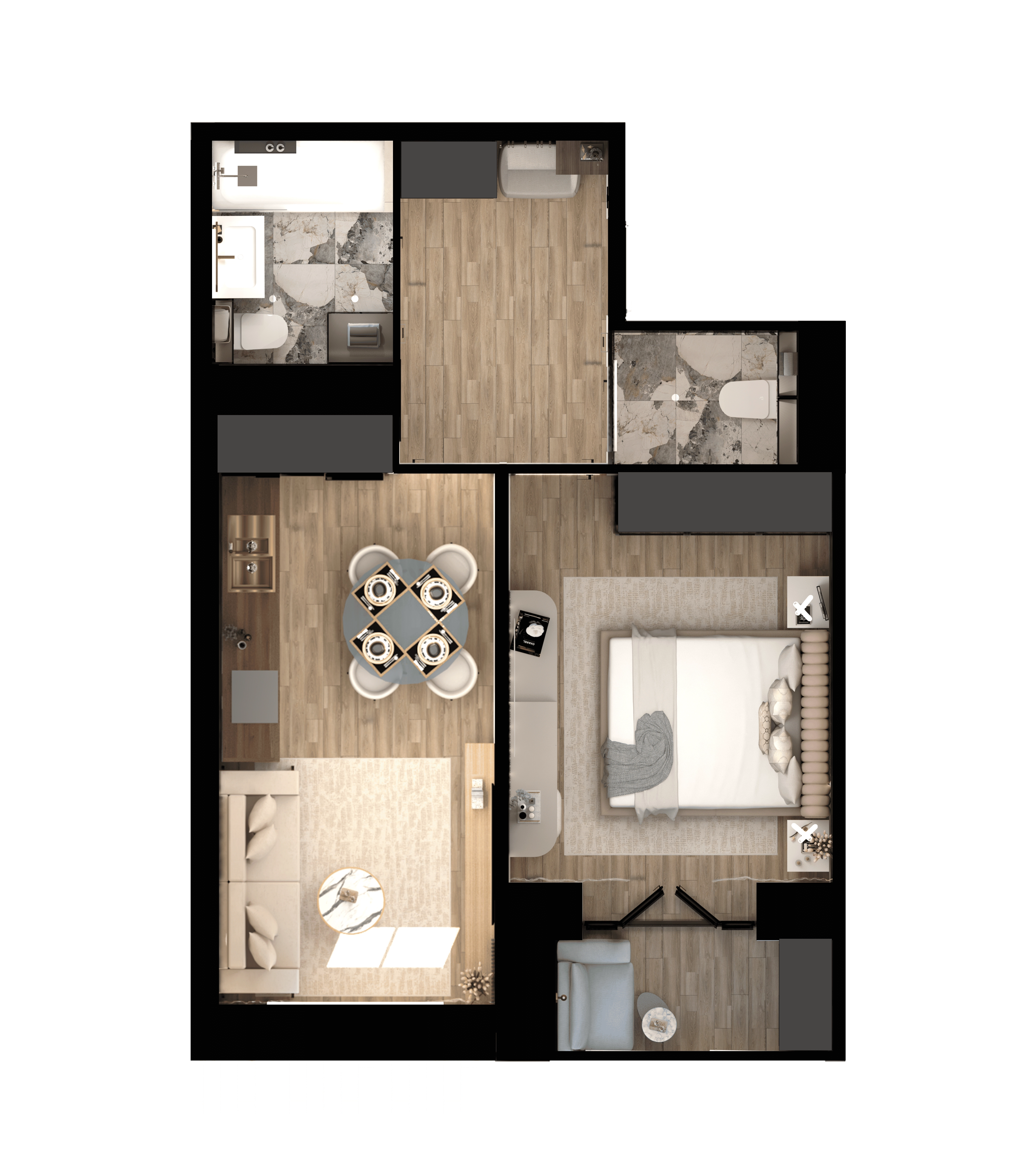 Планировка 1-комн. 11